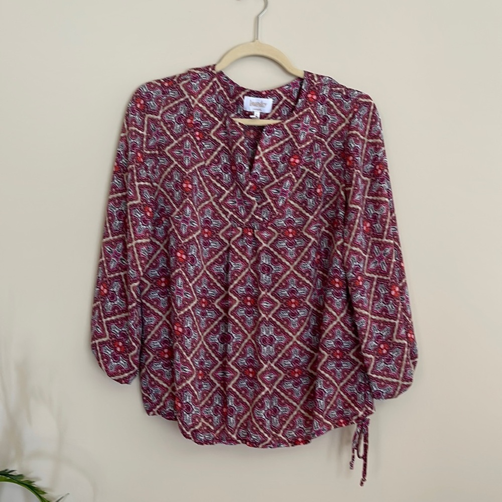 Laundry by Shelli Segal Balloon Sleeve Blouse | Size Large